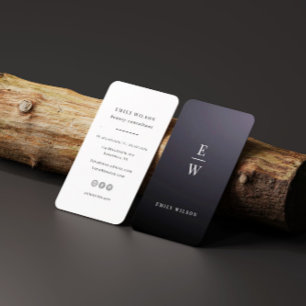 Elegantes Monogramm Modernes Minimalistisches Beru Visitenkarte