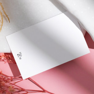 Elegantes Monogramm Modernes Minimalistisches Budg Mitteilungskarte