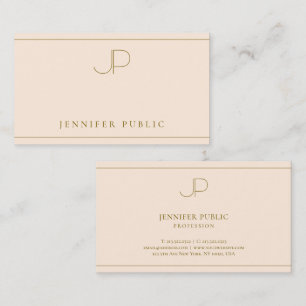 Elegantes Monogramm Professionelles Luxus-Seidenpa Visitenkarte