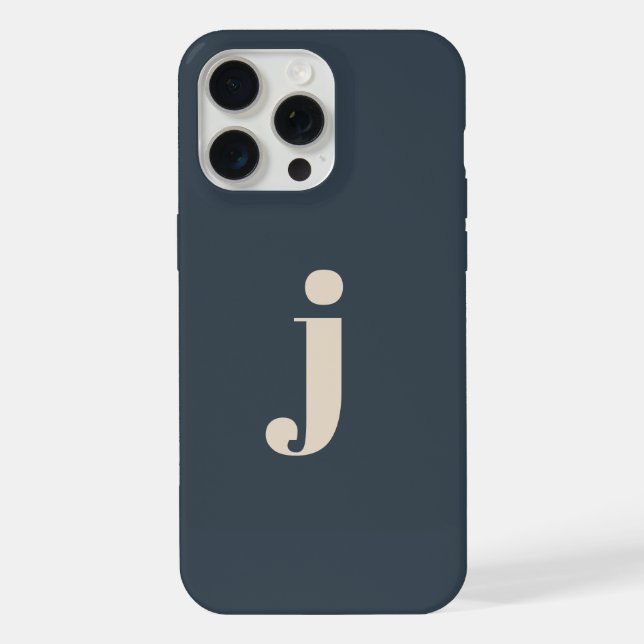 Elegantes Monogramm Salbeigrün iPhone Hülle (Rückseite)
