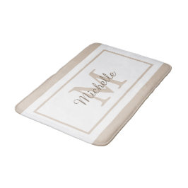 Elegantes Monogramm-Schriftname Badematte