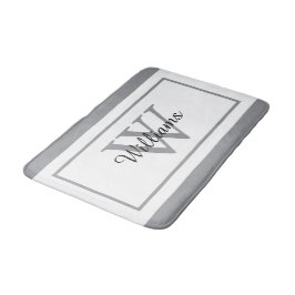 Elegantes Monogramm-Schriftname Badematte