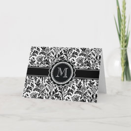 Elegantes Monogramm Schwarz-Weiß-Muster