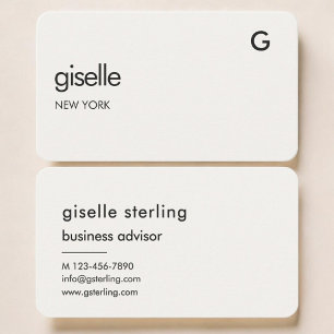 Elegantes Monogramm  Visitenkarte