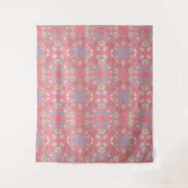 Elegantes Monogramm-Wildblume Rosa Tapestry Wandteppich