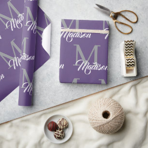 Elegantes Monogramm Wrapping Paper - Personalisier Geschenkpapier