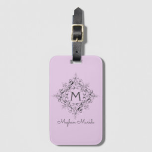 Elegantes monogrammiertes klassisches Pastell Gepäckanhänger