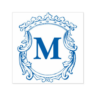 Elegantes Monogrammwappen Permastempel