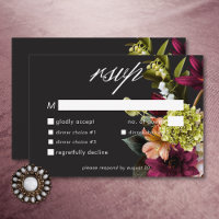 Elegantes Moody Burgundy & Pink Floral Dinner