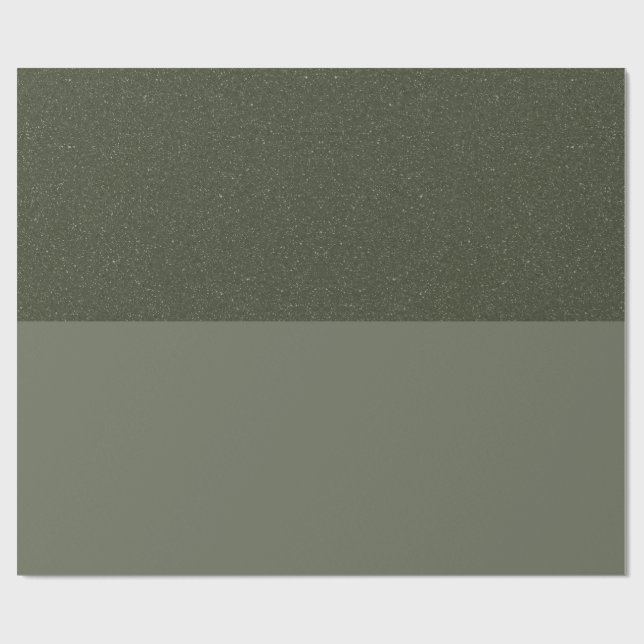 Elegantes Moss Green Wrapping Paper - Anpassbar Geschenkpapier (Flach)