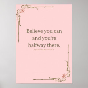 Elegantes Motivationsposter für Büro und Zuhause Poster