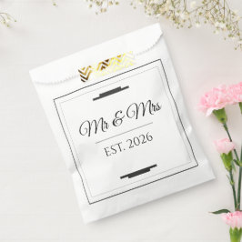 Elegantes Mr & Mrs Hochzeits Modernes Minimalistis Geschenktütchen
