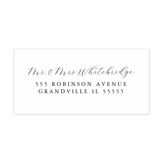 Elegantes Mr. & Mrs. Scripted Design Permastempel (Design)