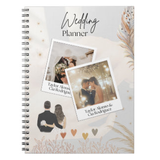 Elegantes Multi-Foto-Hochzeitsplaner Notizblock