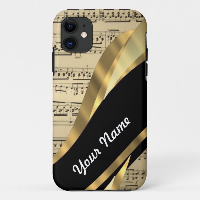 Elegantes Musikblatt Case-Mate iPhone Hülle (Rückseite)