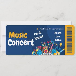 Elegantes Musikparty-Einladungskartendesign Einladung
