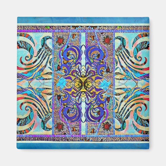 Elegantes Muster 57793 Magnet (Vorne)