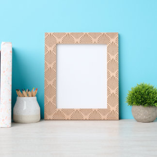 Elegantes Muster abstraktes Blatt Porträtgröße 8"x Geätzte Rahmen