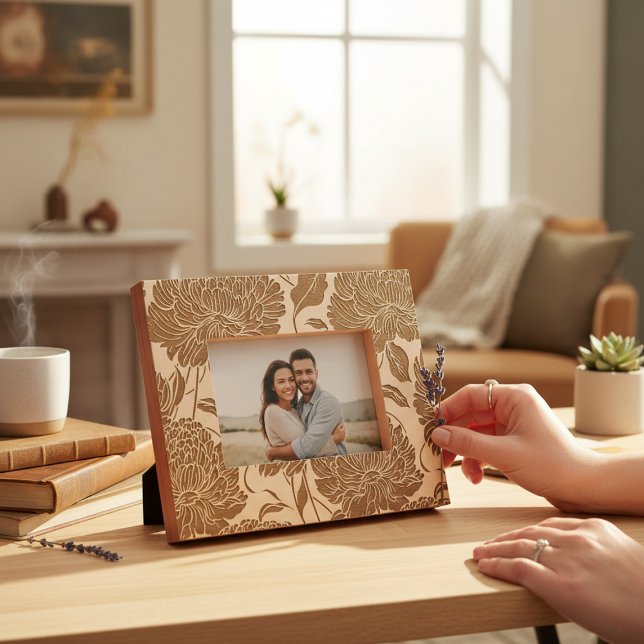 Elegantes Muster botanischer Blume Geätzte Rahmen (Von Creator hochgeladen)