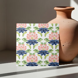 Elegantes Muster der Blume der Korallenriffe Fliese