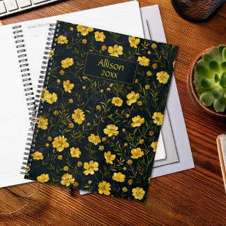 Elegantes Muster der Gelben Buttercup-Blume Planer
