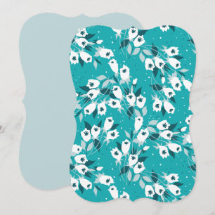 Elegantes Muster der Tulip Blume Botanisches Kunst Einladung