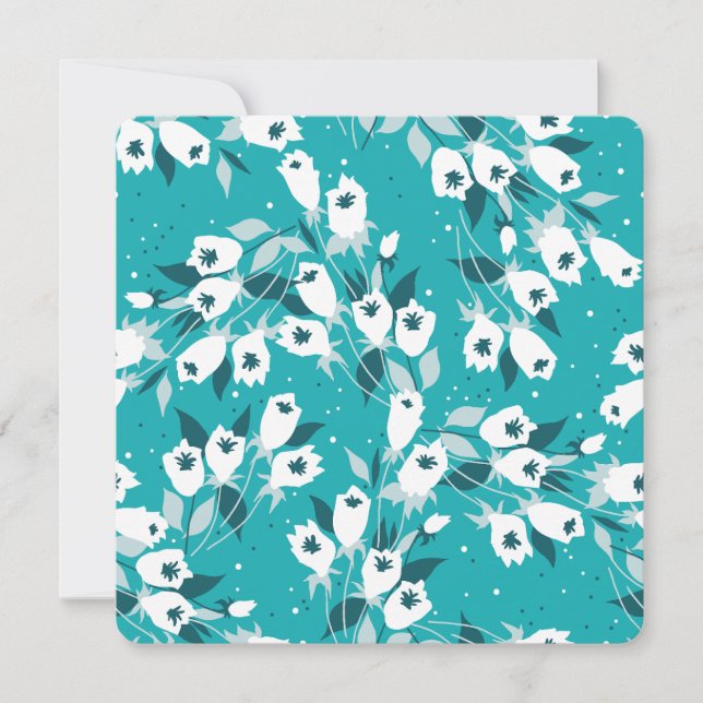 Elegantes Muster der Tulip Blume Botanisches Kunst Einladung (Vorderseite)