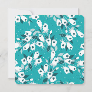 Elegantes Muster der Tulip Blume Botanisches Kunst Einladung