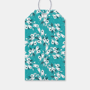 Elegantes Muster der Tulip Blume Botanisches Kunst Geschenkanhänger