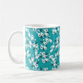 Elegantes Muster der Tulip Blume Botanisches Kunst Kaffeetasse