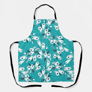 Elegantes Muster der Tulip Blume Botanisches Kunst Schürze