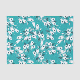 Elegantes Muster der Tulip Blume Botanisches Kunst Seidenpapier