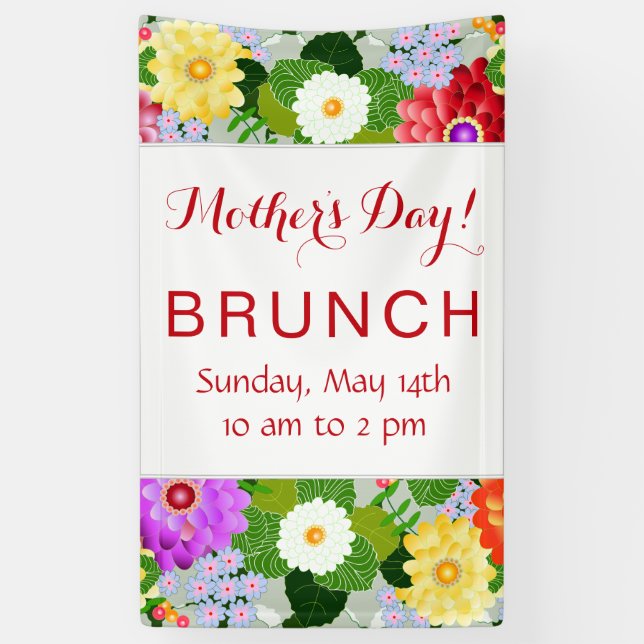 Elegantes Muster eines botanischen Gartens Banner (Vertikal)