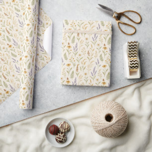 Elegantes Muster für die Wildblume von Wasserfarbe Geschenkpapier