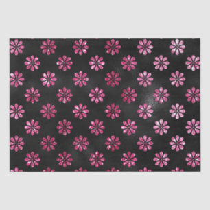 Elegantes Muster für Hot Pink Glitzer und Schwarze Seidenpapier