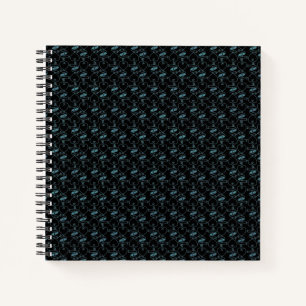 Elegantes Muster für moderne blaue Herzen und Keys Notizbuch