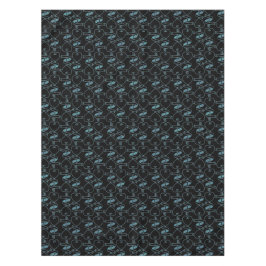 Elegantes Muster für moderne blaue Herzen und Keys Tischdecke