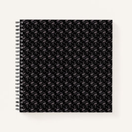 Elegantes Muster für moderne rosa Herzen und Keys Notizbuch