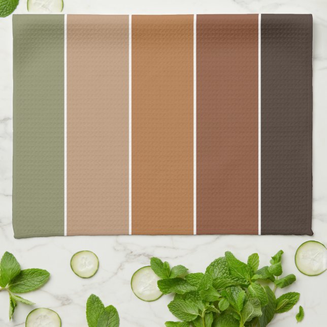 Elegantes Muster für warme Herbstfarben Geschirrtuch (Gefaltet)