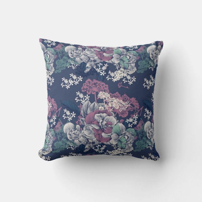 Elegantes Muster Kissen (Vorderseite)