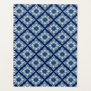 Elegantes Muster mit blauer Geometrie Planer