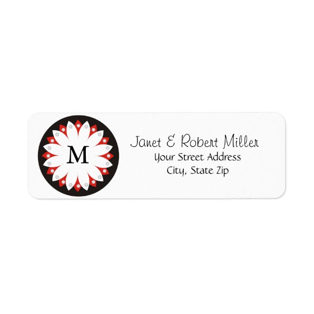 Elegantes Muster mit Monogramm (Vorne)