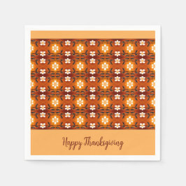 Elegantes Muster mit Pfirsich Serviette