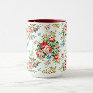 Elegantes Muster mit Rose Design Element Tasse