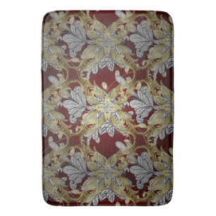 Elegantes Muster neutrale Farben Gold-Element Badematte