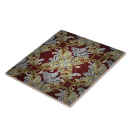 Elegantes Muster neutrale Farben Gold-Element Fliese