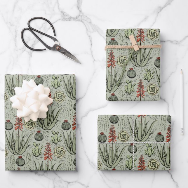 Elegantes Muster, Orange und Weiße Blume Blumenmus Geschenkpapier Set (Vorderseite)