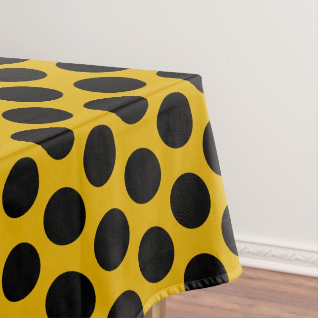 Elegantes Muster | Senfgelb und schwarz Tischdecke (Beispiel)