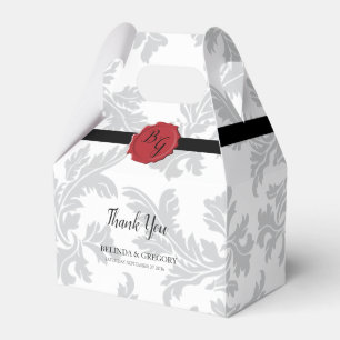 Elegantes Muster & Wachs Siegel Hochzeit Geschenkschachtel