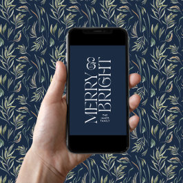 Elegantes Naevy Foliage moderne minimale Typografi Feiertagskarte